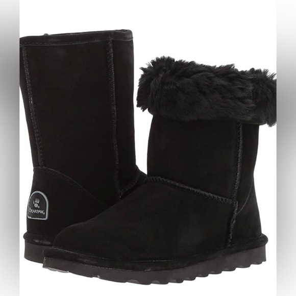 Bearpaw Women's Elle Short Waterproof Suede Mid-Calf Snow Winter Boots NEW - Picture 8 of 14